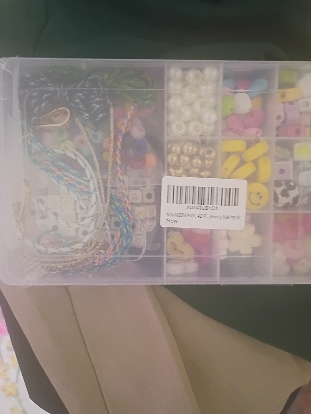 Multi-Color Jewelry Making Kit - Beads & Cord Storage